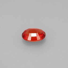 Saphir orange naturelle coupe ovale, 0,99 ct, VVS-VS