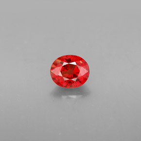 Saphir orange naturelle coupe ovale, 1,16 ct, VS