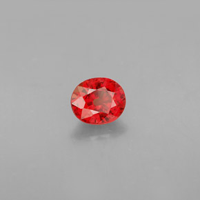 Saphir orange naturelle coupe ovale, 1,16 ct, VS