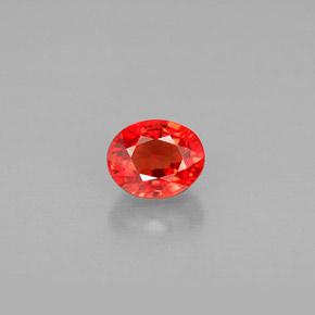 Saphir orange naturelle coupe ovale, 1,12 ct, VVS-VS