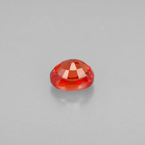 Saphir orange naturelle coupe ovale, 1,12 ct, VVS-VS