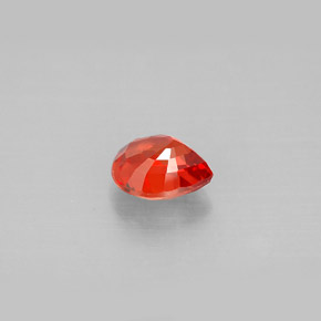 Saphir orange naturelle en forme de poire, 1,06 ct, VVS-VS