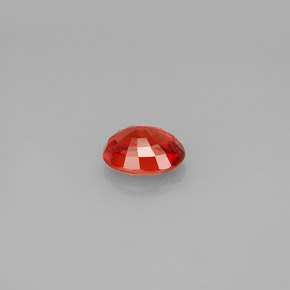 Saphir orange naturelle coupe ovale, 0,99 ct, VVS-VS