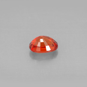 Saphir orange naturelle coupe ovale, 1,18 ct, VVS-VS