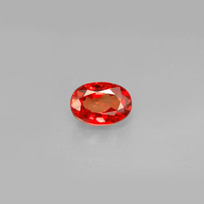 Saphir orange naturelle coupe ovale, 1,04 ct, VS