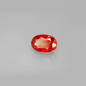 Saphir orange naturelle coupe ovale, 1,04 ct, VS
