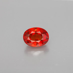 Saphir orange naturelle coupe ovale, 1,00 ct, VS-SI