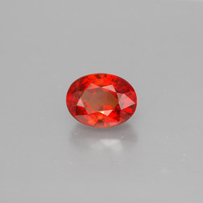 Saphir orange naturelle coupe ovale, 1,00 ct, VS-SI