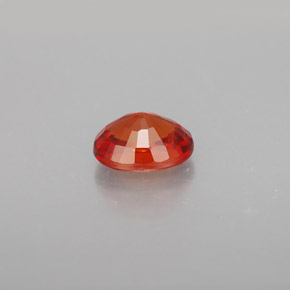 Saphir orange naturelle coupe ovale, 1,00 ct, VS-SI