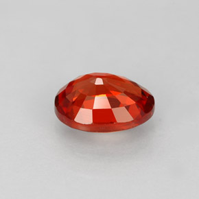 Saphir orange naturelle coupe ovale, 1,24 ct, VS