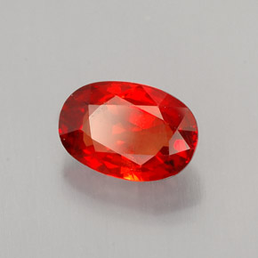 Saphir orange naturelle coupe ovale, 1,07 ct, VS