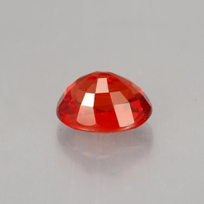 Saphir orange naturelle coupe ovale, 1,10 ct, VS