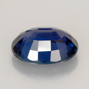 Saphir bleue naturelle coupe ovale, 4,06 ct, VVS