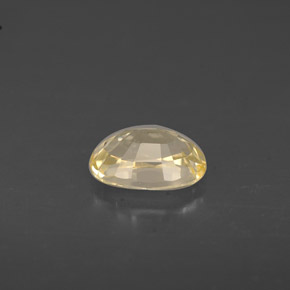 Saphir jaune naturelle coupe ovale, 0,71 ct, VVS-VS