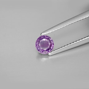Saphir violet naturelle coupe roude, 0,58 ct, VVS