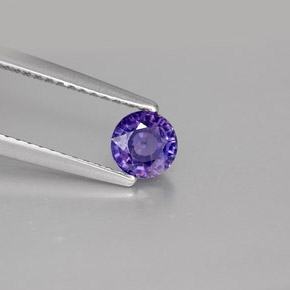 Saphir violet naturelle coupe roude, 0,62 ct, VS