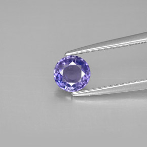 Saphir bleue naturelle coupe roude, 0,64 ct, VS-SI