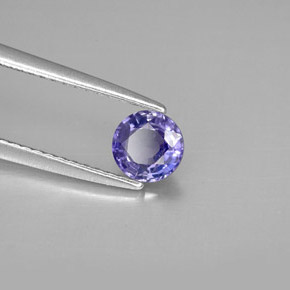 Saphir bleue naturelle coupe roude, 0,64 ct, VS-SI