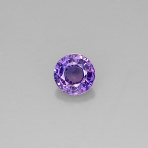 Saphir violet naturelle coupe roude, 0,56 ct, VS-SI