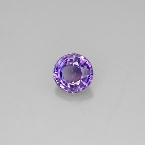 Saphir violet naturelle coupe roude, 0,56 ct, VS-SI