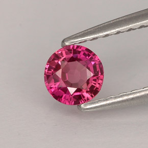 Saphir rose naturelle coupe roude, 0,37 ct, VS