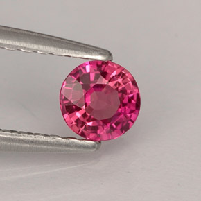 Saphir rose naturelle coupe roude, 0,37 ct, VS