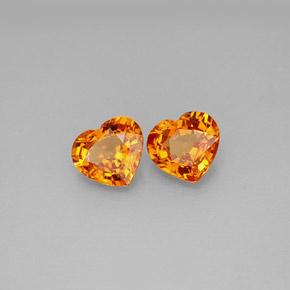 Achetez naturel ct orange saphir gems, forme de coeur, en provenance tanzanie (songea) chez gemselect. en stock, livraison internationale!