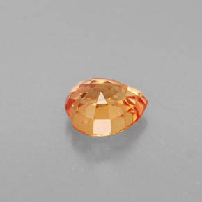Saphir orange naturelle forme de coeur, 1,35 ct, VVS-VS