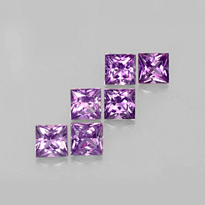 Achetez naturel ct violet saphir gems, carré, en provenance tanzanie chez gemselect. en stock, livraison internationale!