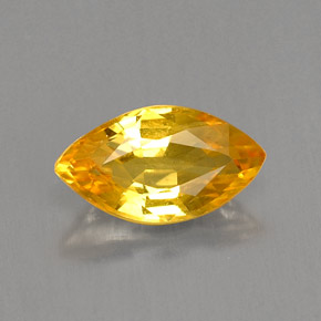 Saphir jaune naturelle marquise, 0,99 ct, VS