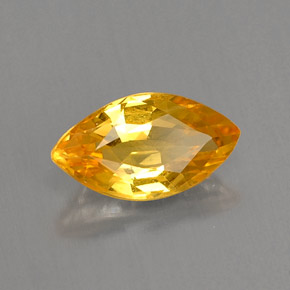 Saphir jaune naturelle marquise, 0,99 ct, VS