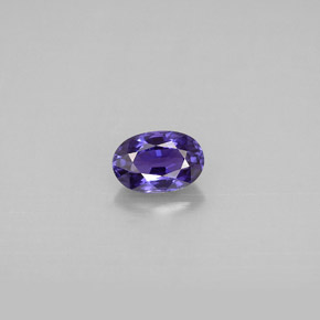 Saphir violet naturelle coupe ovale, 0,65 ct, VVS-VS