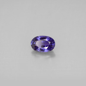 Saphir violet naturelle coupe ovale, 0,65 ct, VVS-VS