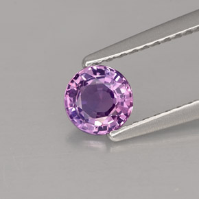 Saphir violet naturelle coupe roude, 0,55 ct, VVS-VS