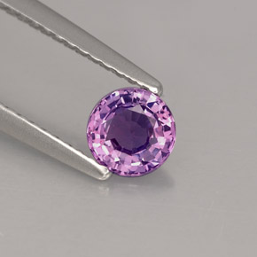 Saphir violet naturelle coupe roude, 0,55 ct, VVS-VS