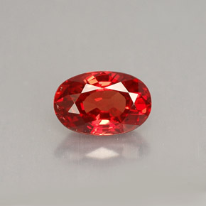 Saphir orange naturelle coupe ovale, 0,92 ct, VVS-VS