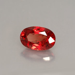 Saphir orange naturelle coupe ovale, 0,92 ct, VVS-VS