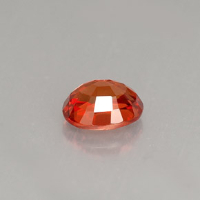 Saphir orange naturelle coupe ovale, 0,90 ct, VS
