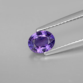 Saphir violet naturelle coupe ovale, 0,70 ct, VS