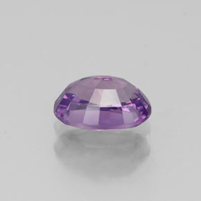Saphir violet naturelle coupe ovale, 0,78 ct, VVS