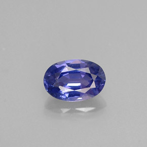 Saphir violet naturelle coupe ovale, 0,60 ct, VVS-VS