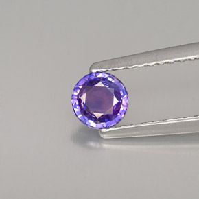 Saphir violet naturelle coupe roude, 0,51 ct, VVS-VS