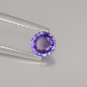 Saphir violet naturelle coupe roude, 0,51 ct, VVS-VS