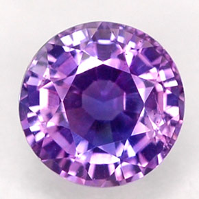Saphir violet naturelle coupe roude, 0,65 ct, VS