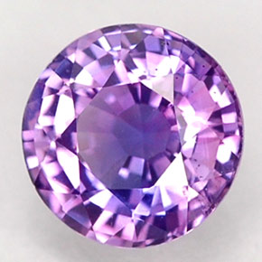 Saphir violet naturelle coupe roude, 0,65 ct, VS