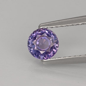 Saphir violet naturelle coupe roude, 0,65 ct, VVS-VS