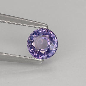 Saphir violet naturelle coupe roude, 0,65 ct, VVS-VS