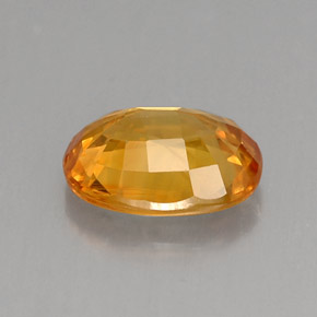 Saphir jaune naturelle coupe ovale, 1,80 ct, VS-SI