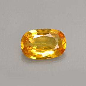 Saphir jaune naturelle coupe ovale, 1,50 ct, VS