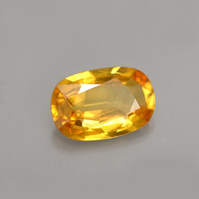Saphir jaune naturelle coupe ovale, 1,50 ct, VS